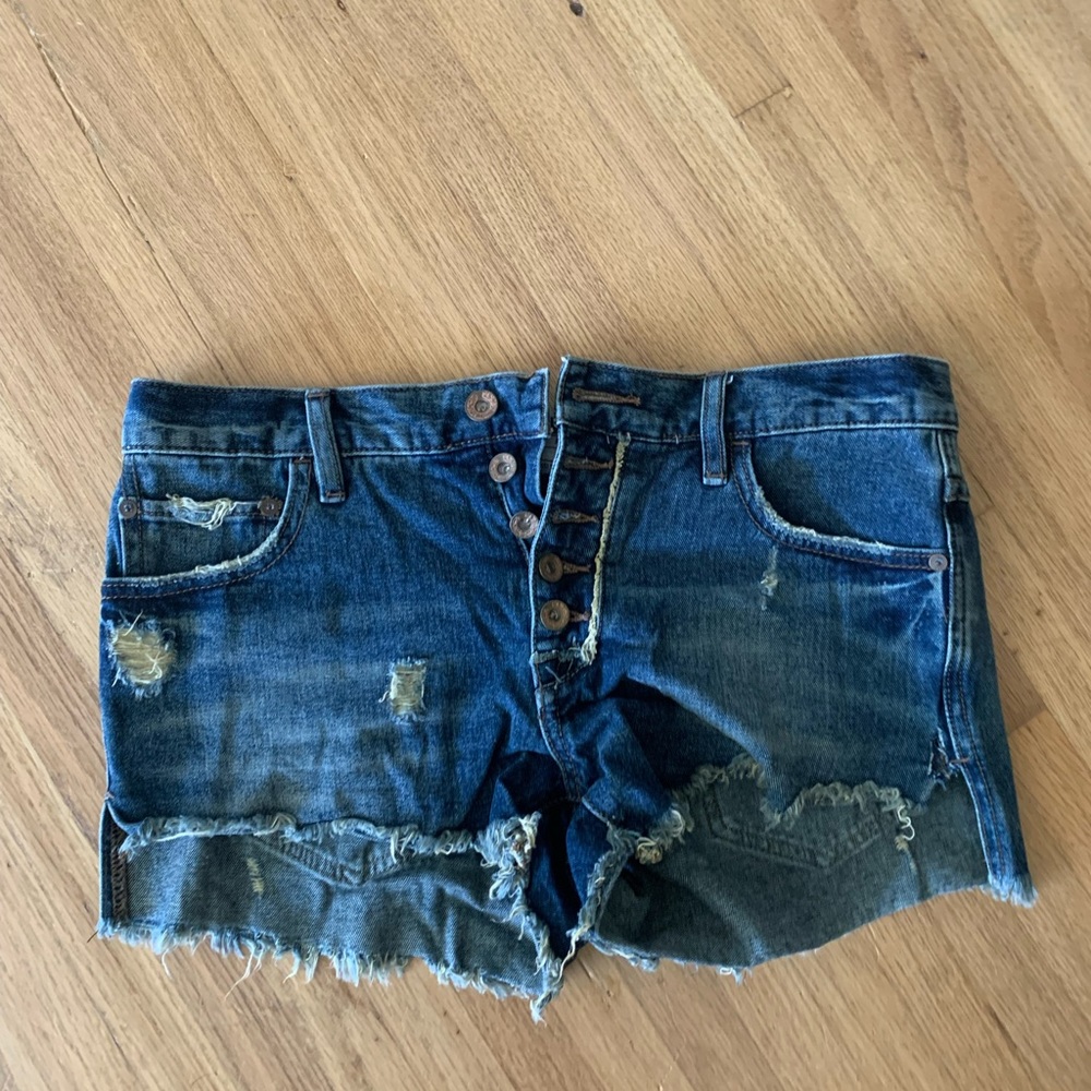 Free people high rise denim short